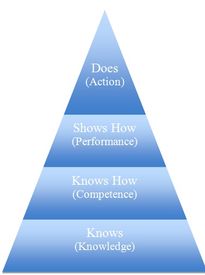 Figure 1: Does (Action), Shows How (Performance), Knows How (Competence), Knows (Knowledge)